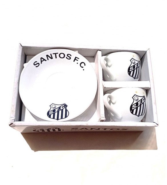Jogo Com 2 Xícaras De Porcelana 70 ml - Santos